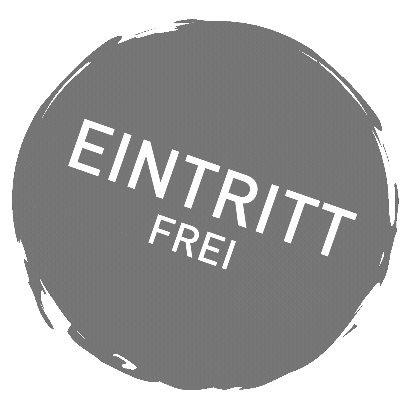 Störer mit dem Text Eintritt frei